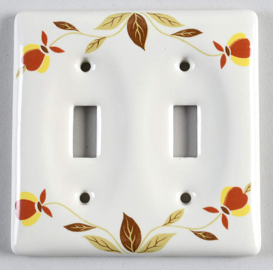 Autumn Leaf Double Light Switch Cover by China Specialties-1