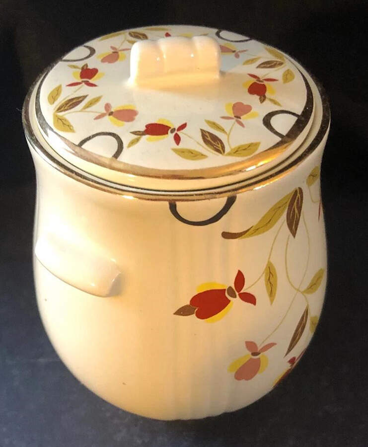Autumn Leaf Miniature Cookie Jar & Lid by China Specialties-1