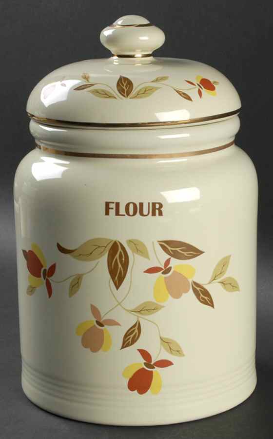 Autumn Leaf Flour Canister & Lid by China Specialties-1