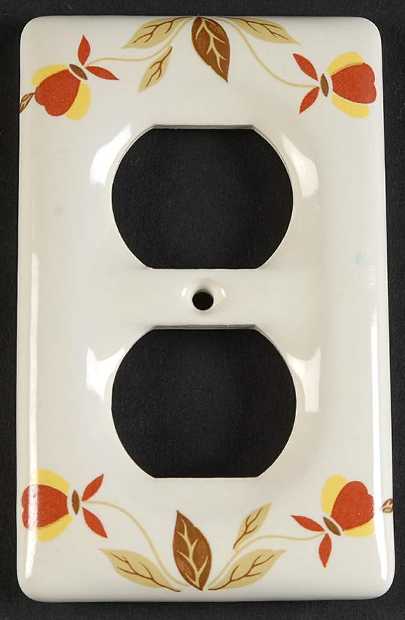 Autumn Leaf Double Electrical Outlet Cover by China Specialties-1