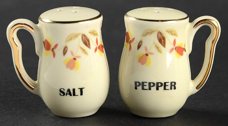Autumn Leaf Miniature Ornamental Salt & Pepper Set by China Specialties-1