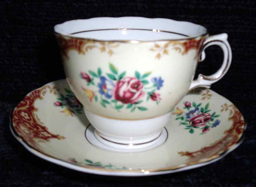 CLC81 Footed Cup & Saucer Set by Colclough-1