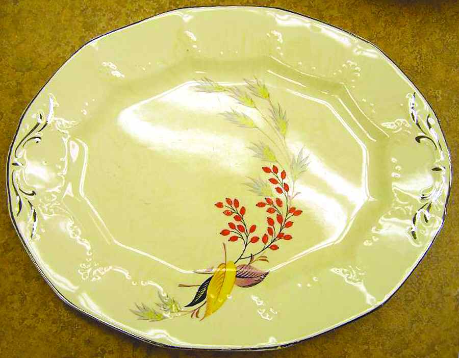 CRP141 11" Oval Serving Platter by Crown Potteries-1