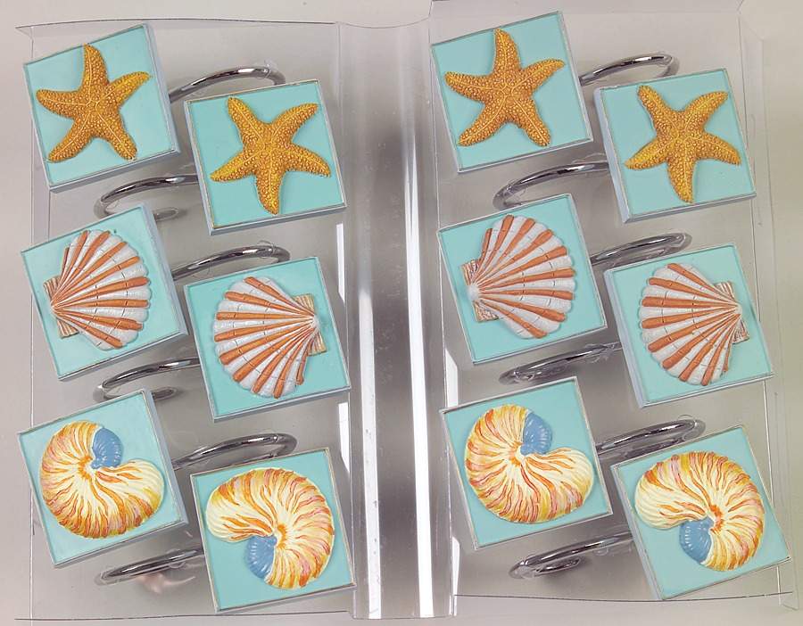 St. Tropez (Set of 12) Shower Curtain Hooks by Lynn Chase-1