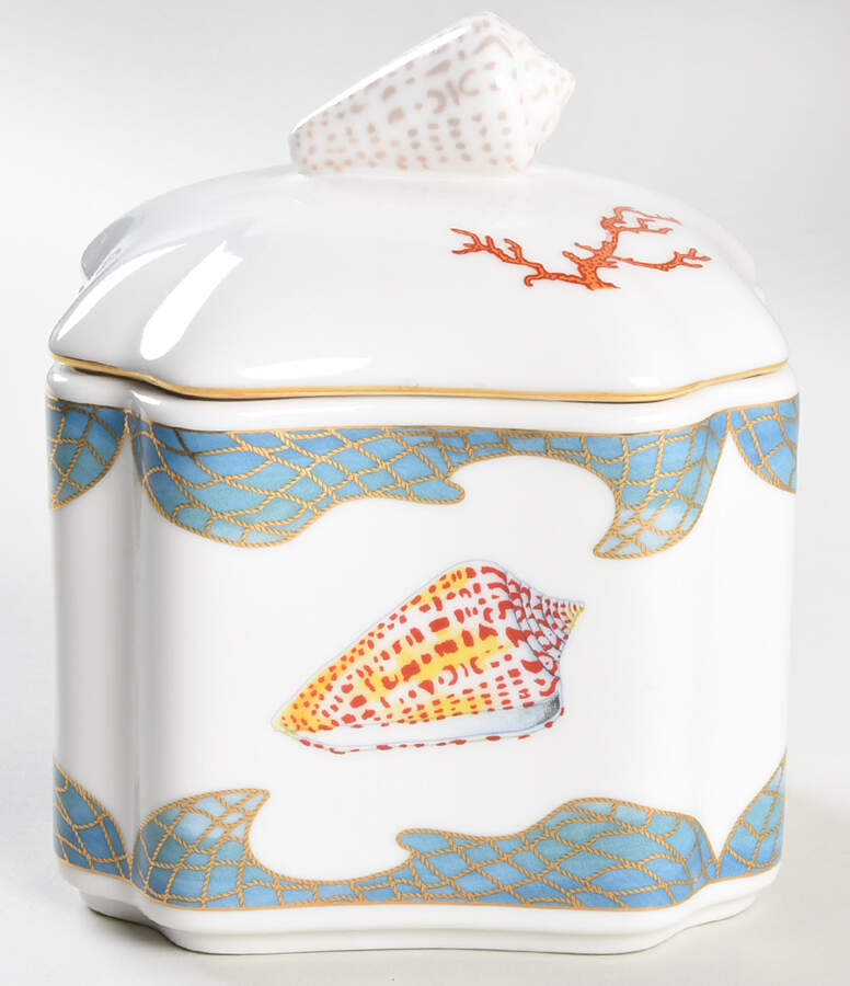 St. Tropez Square Box with Lid by Lynn Chase-1
