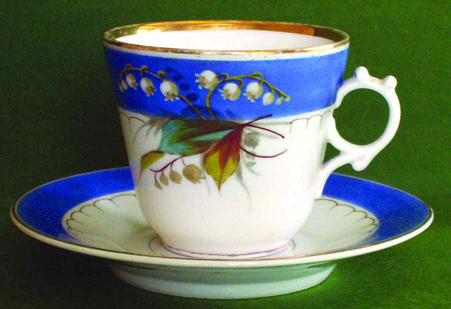 1660 Flat Cup & Saucer Set by Carl Tielsch-1