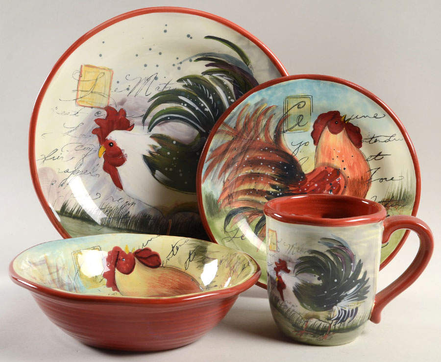 Le Rooster 4 Piece Place Setting by Certified International-1