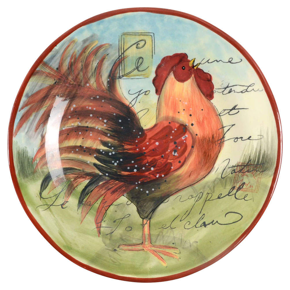 Le Rooster Salad/Dessert Plate by Certified International-1