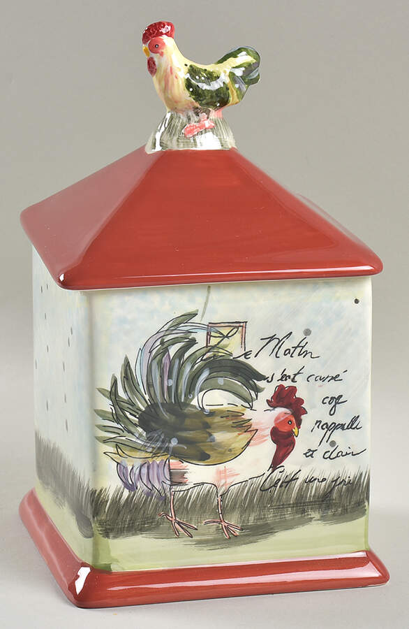 Le Rooster Small Canister & Lid by Certified International-1