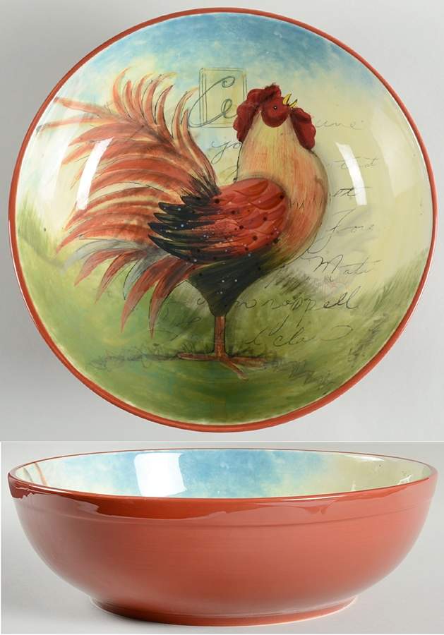Le Rooster 13" Pasta Serving Bowl by Certified International-1