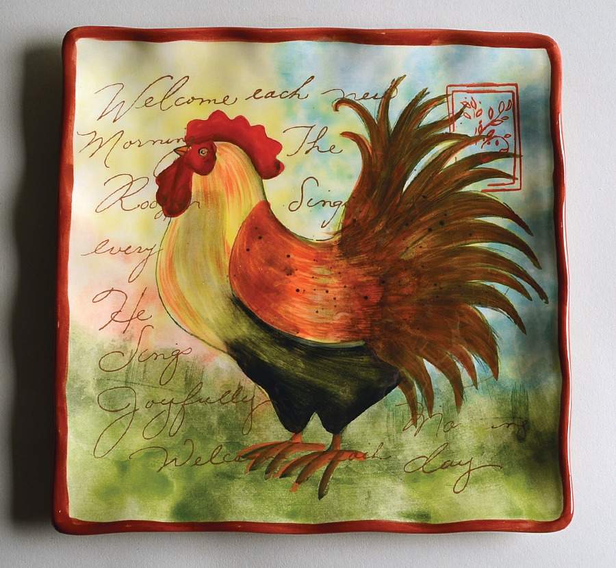 Le Rooster Square Salad Plate by Certified International-1