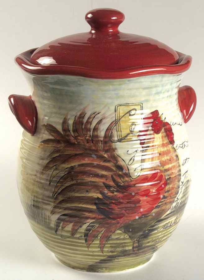 Le Rooster Large Canister & Lid by Certified International-1