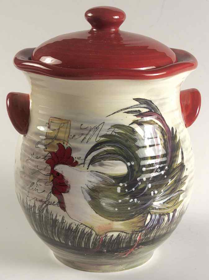 Le Rooster Small Canister & Lid by Certified International-1
