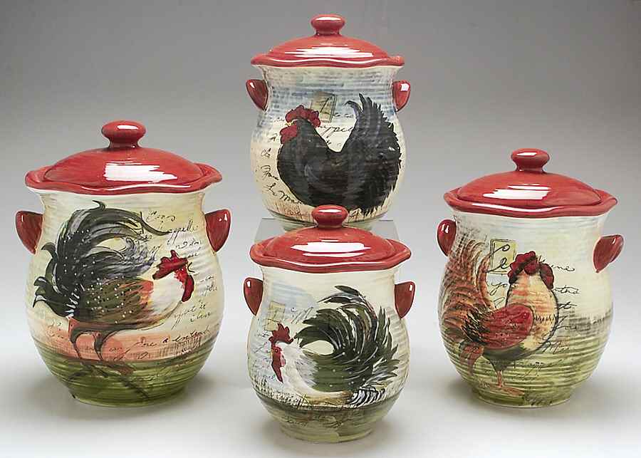 Le Rooster (4 Piece) Canister Set (Box Set) by Certified International-1