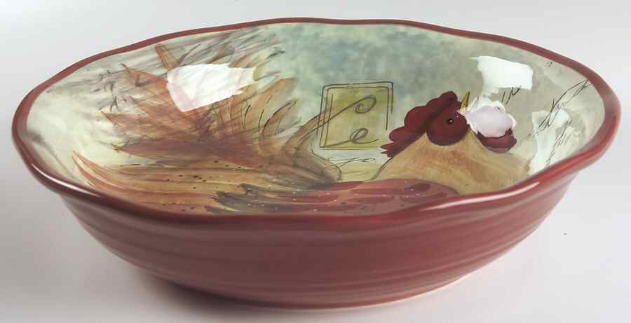 Le Rooster 13" Pasta Serving Bowl by Certified International-1