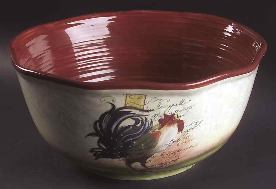 Le Rooster 13" Large Salad Serving Bowl by Certified International-1