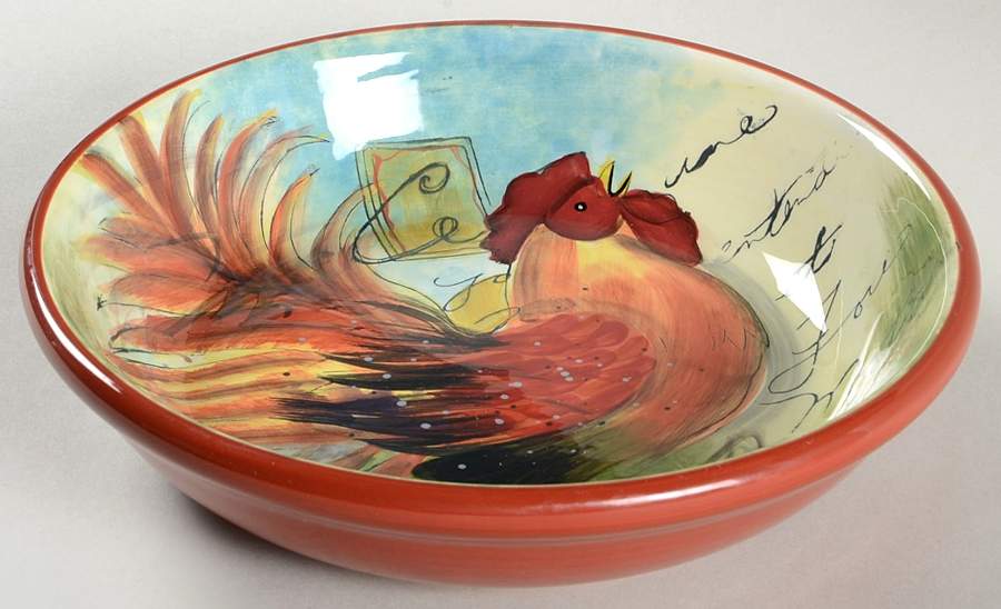 Le Rooster 9" Individual Pasta Bowl by Certified International-1