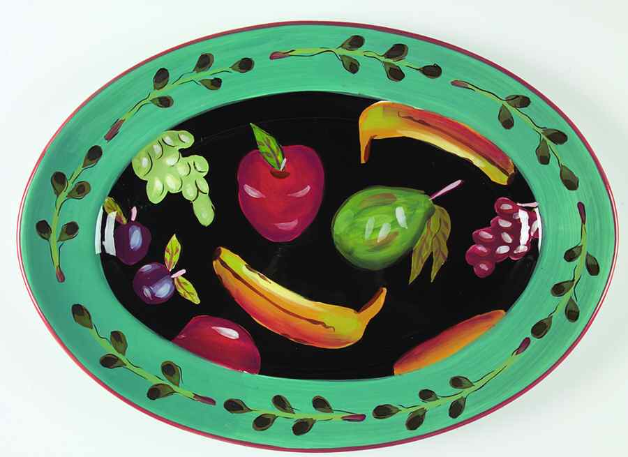 Fruit Salad 20" Oval Serving Platter by Certified International-1