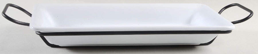 Park Avenue 12'' Rectangular Serving Tray W/Metal Tray by Certified International-1