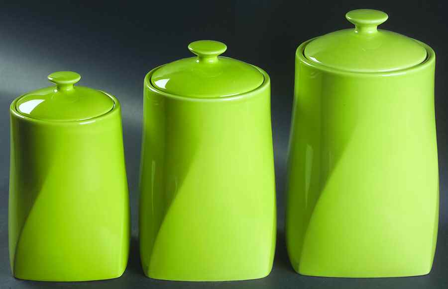 Colorworks Lime Green (3 Piece) Canister Set (Box Set) by Certified International-1