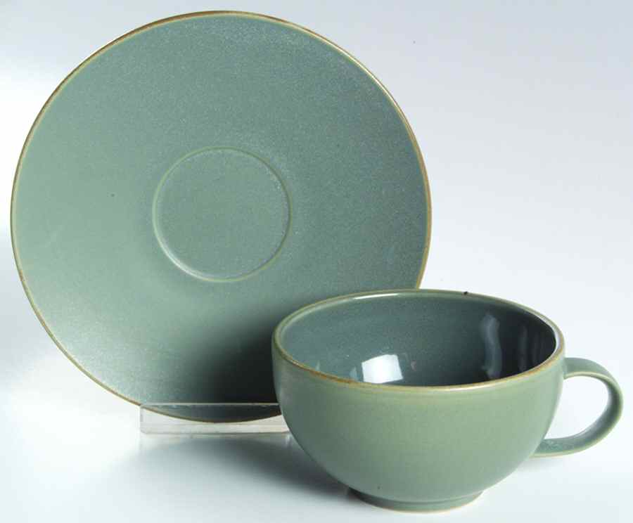 Linden Flat Cup & Saucer Set by Crate & Barrel-1