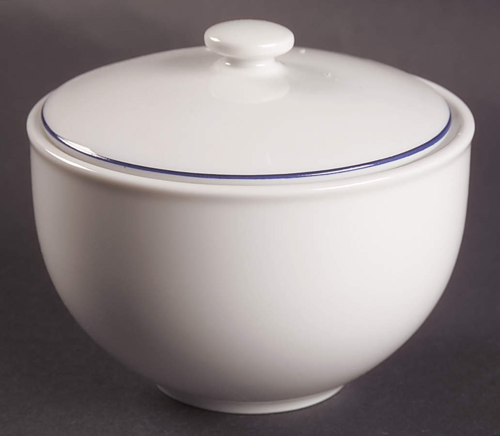 Epoch Blue Line Sugar Bowl & Lid by Crate & Barrel-1