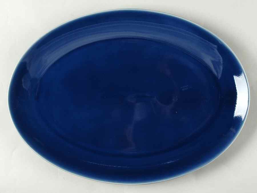 Studio Blue 15" Oval Serving Platter by Crate & Barrel-1