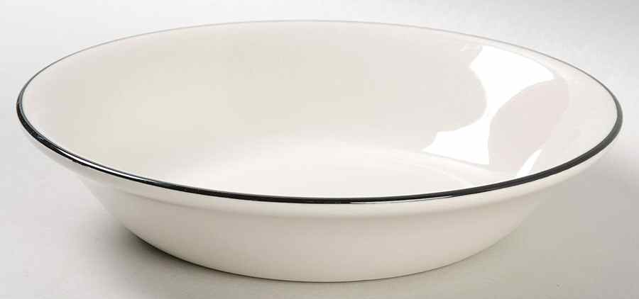 Classique Black Line Coupe Cereal Bowl by Crate & Barrel-1