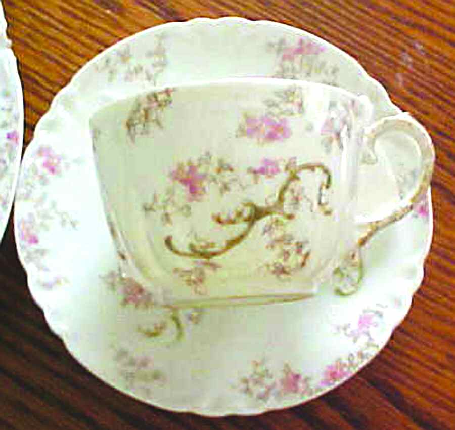 CHF1132 Flat Cup & Saucer Set by Charles Field Haviland-1