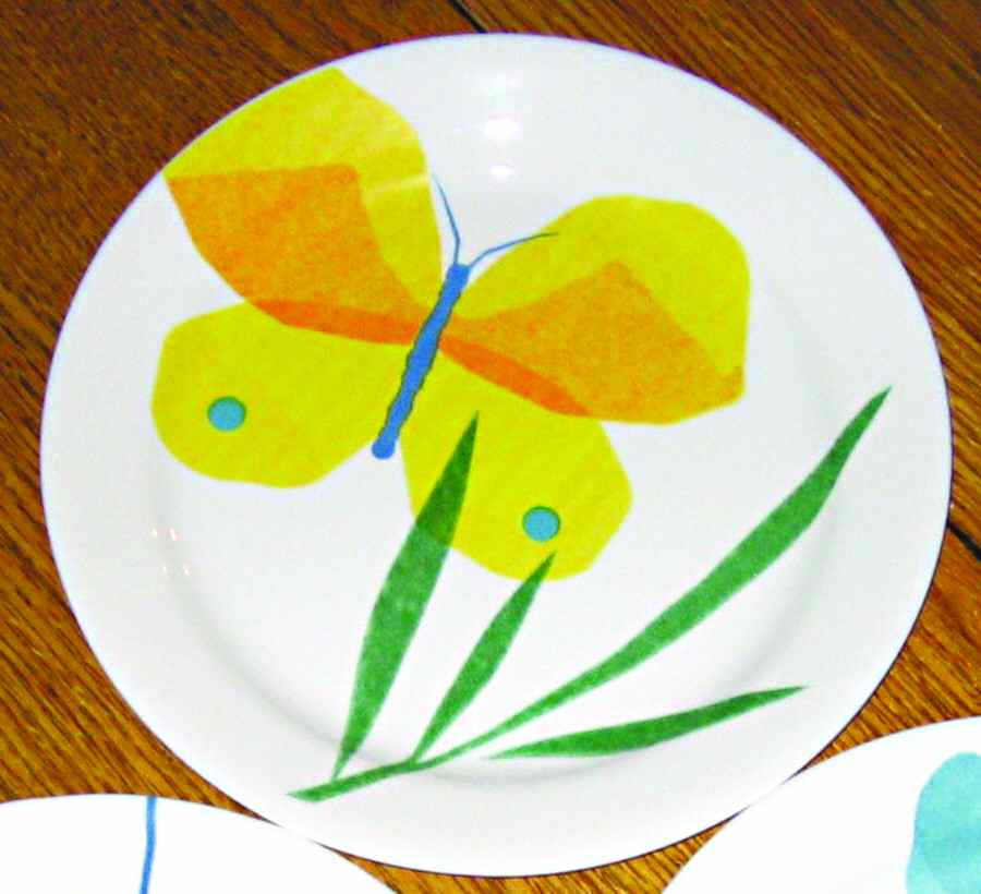 Butterfly Salad Plate by Corning Corelle-1