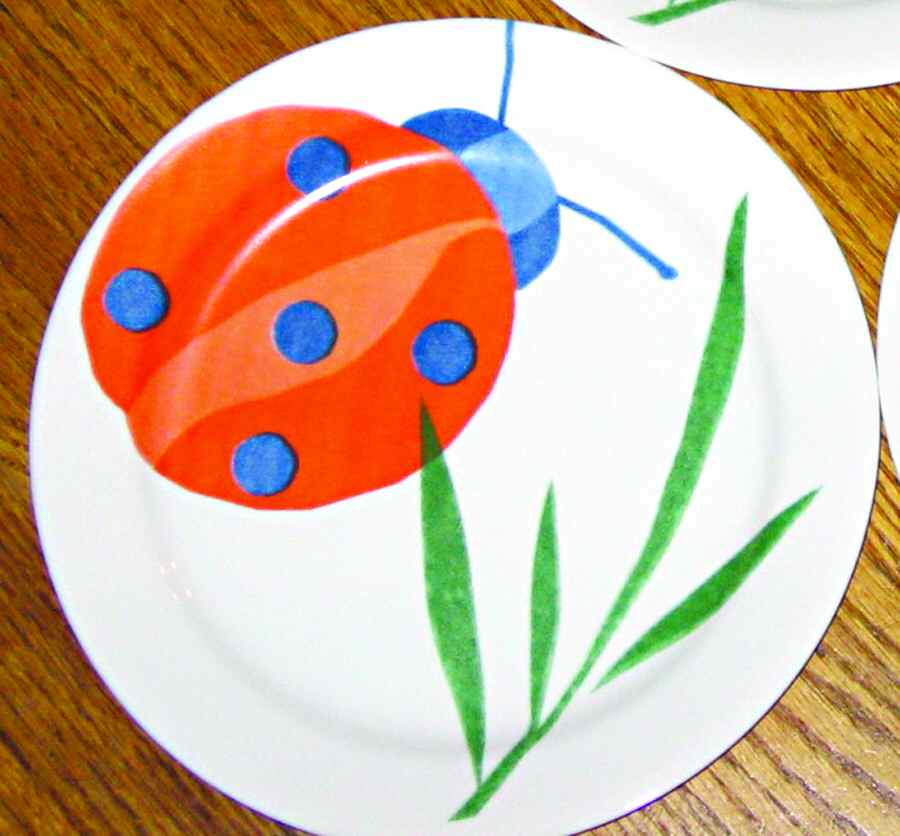 Ladybug Salad Plate by Corning Corelle-1
