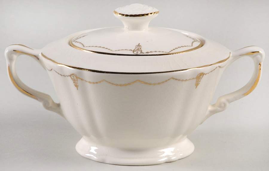 CRP146 Sugar Bowl & Lid by Crown Potteries-1