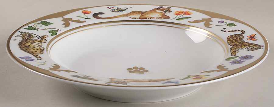 Cats Large Rim Soup Bowl by Lynn Chase-1
