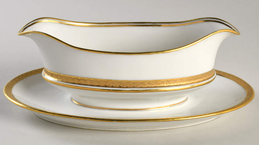 CRG70 Gravy Boat with Attached Underplate by Henri Creanges-1