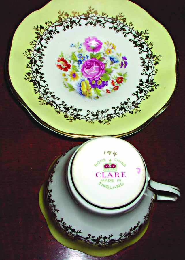 194 Flat Cup & Saucer Set by Clare (England)-1