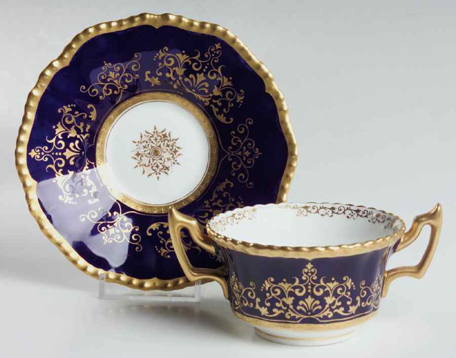 Y4203 Footed Bouillon Cup & Saucer by Coalport-1