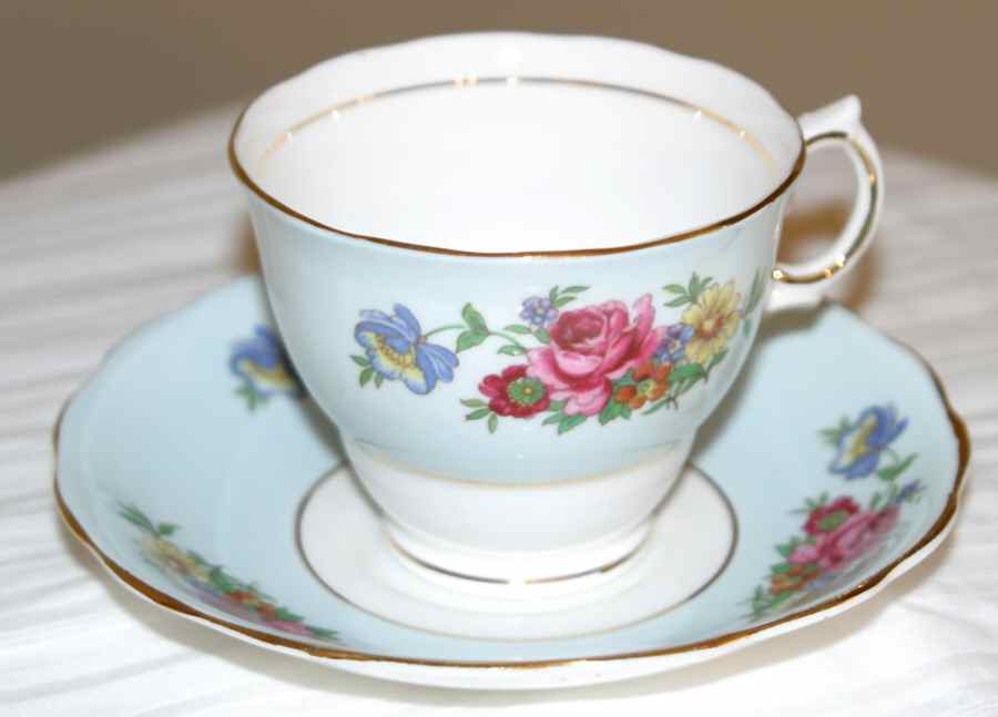6792 Footed Cup & Saucer Set by Colclough-1