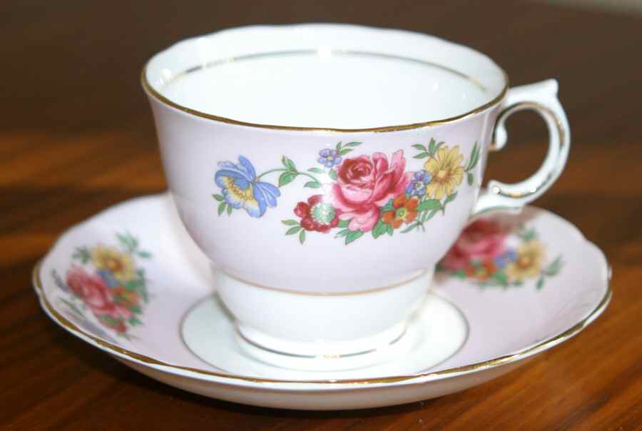 6792 Footed Cup & Saucer Set by Colclough-1