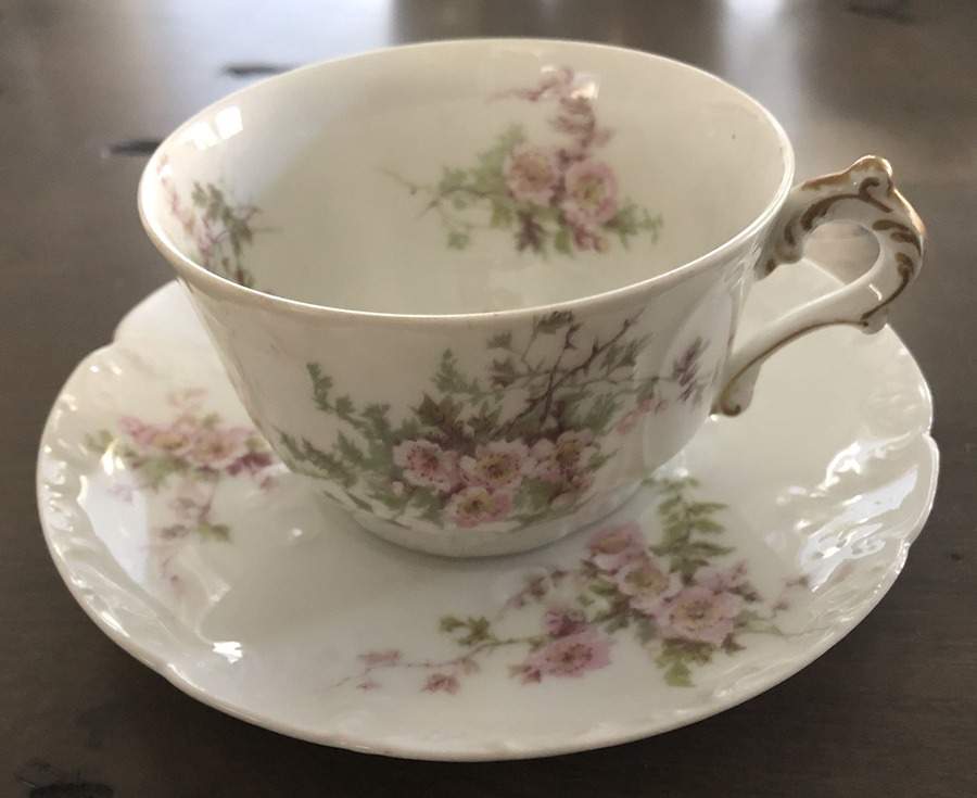 CHF1142 Flat Cup & Saucer Set by Charles Field Haviland-1