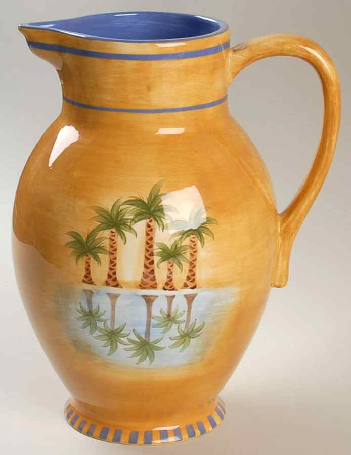 Mirage Palm 96 Oz Pitcher by Clay Art-1
