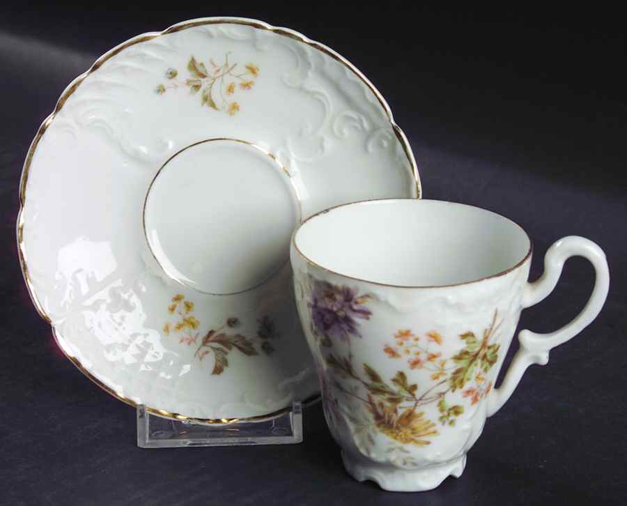 1190 Footed Cup & Saucer Set by Carl Tielsch-1