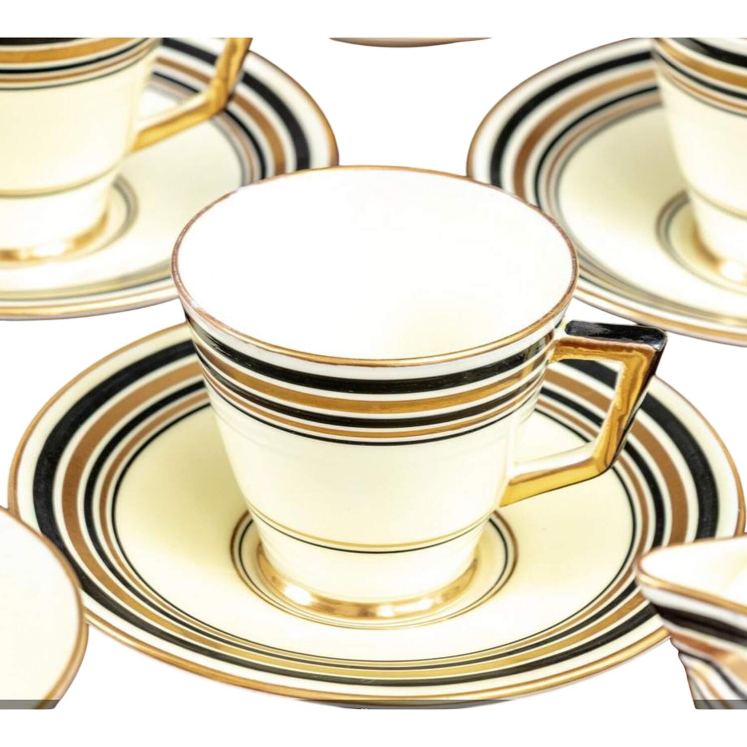 A14044 Flat Demitasse Cup & Saucer Set by Crown Staffordshire-1