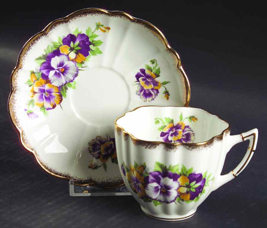 493 Flat Cup & Saucer Set by Cartwright & Edwards-1