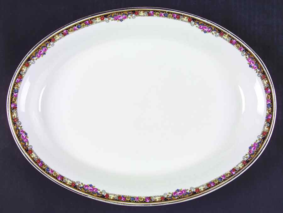 CRP150 13" Oval Serving Platter by Crown Potteries-1