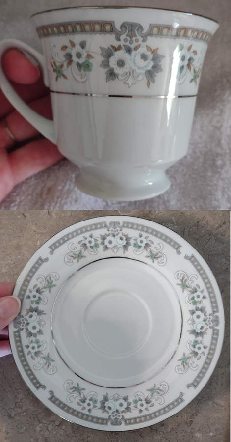 CX297 Footed Cup & Saucer Set by China (Made in China)-1