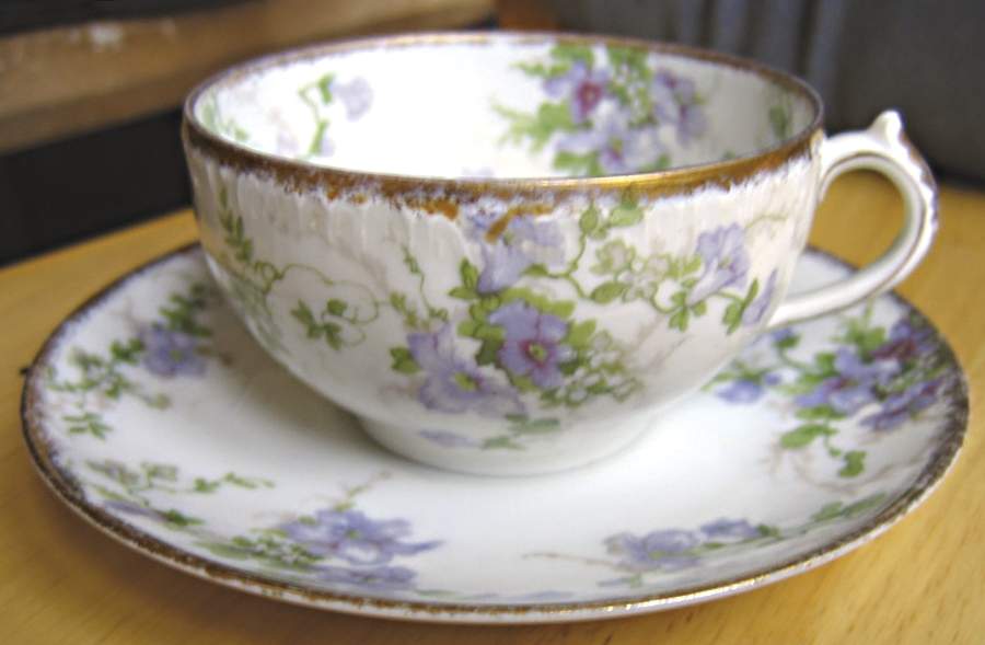CHF1217 Flat Cup & Saucer Set by Charles Field Haviland-1
