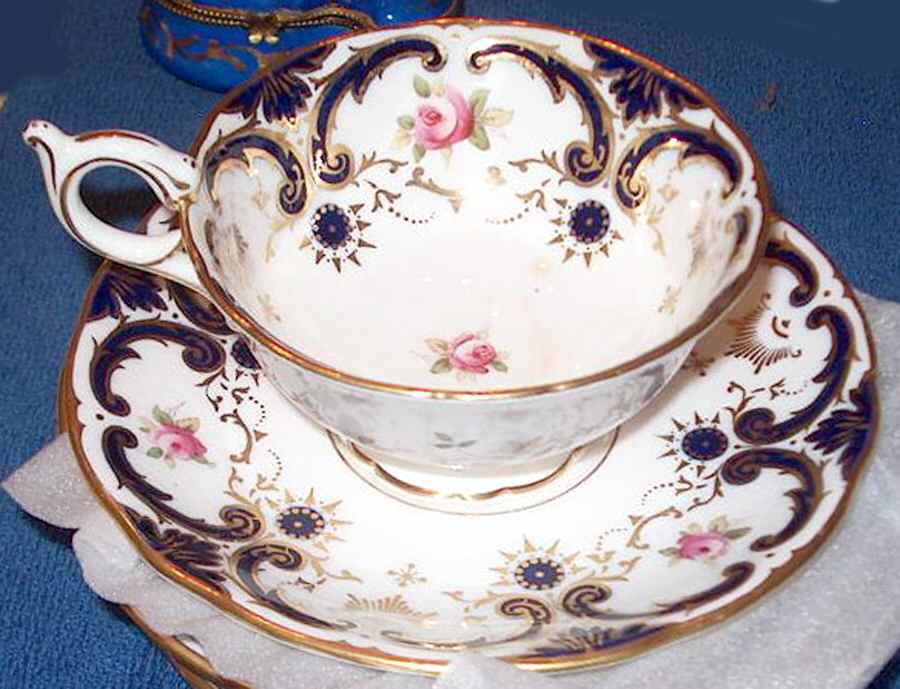6842 Footed Cup & Saucer Set by Coalport-1