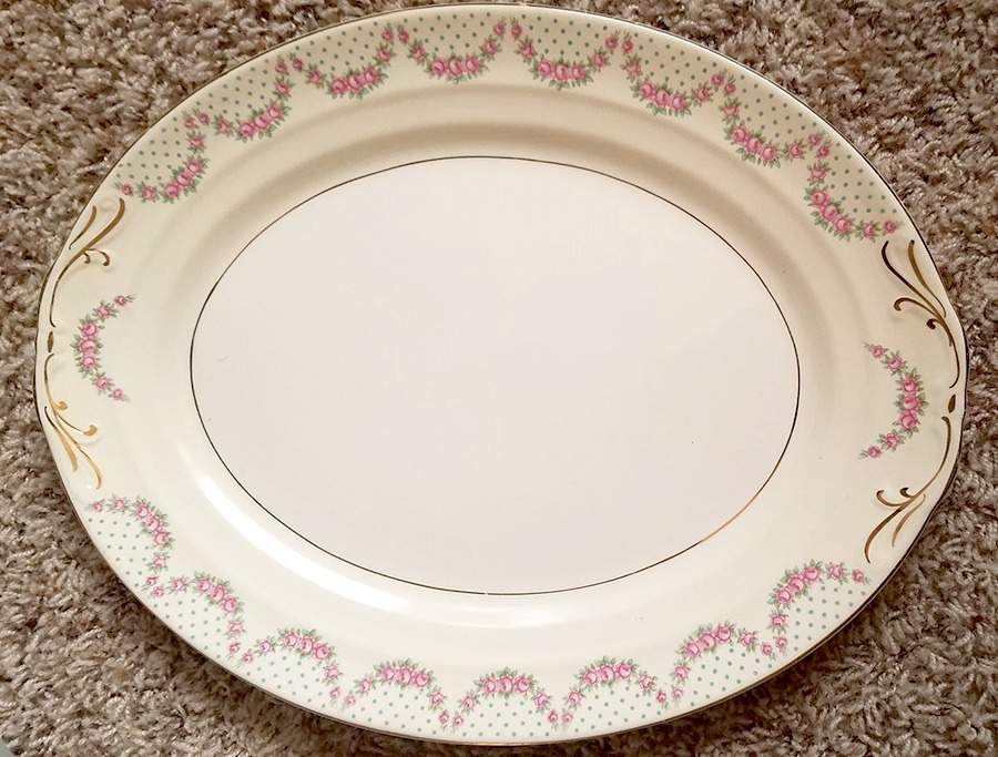 CRP151 14" Oval Serving Platter by Crown Potteries-1