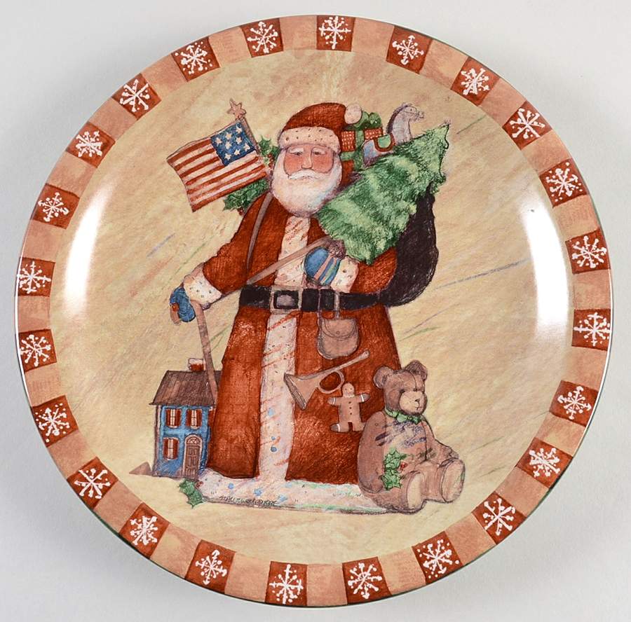 Country Santa Dinner Plate by Certified International-1