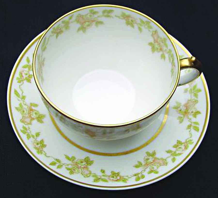 CHF1221 Flat Cup & Saucer Set by Charles Field Haviland-1